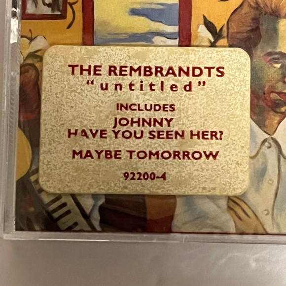 Sealed Vintage 1992 Rembrandts Untitled Cassette Danny Wilde Phil Solem - Picture 5 of 6